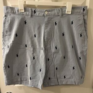 Polo Ralph Lauren Blue Striped All Over Pony Shorts